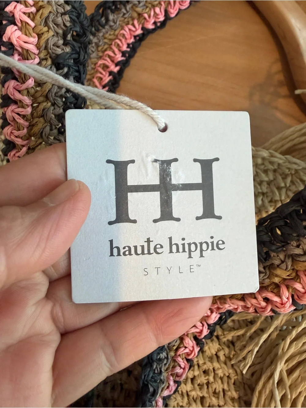 Haute Hippie Style Straw Knit Tote Bag Tassel Boho Beach Summer Shoulder Bag
